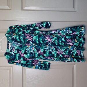 LOFT petites floral long sleeve dress size small petite